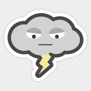 Angry Cloud Sticker